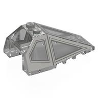 Деталь LEGO Windscreen 4 x 6 x 2 with Light Bluish Grey X-Wing Cockpit print, Прозрачный бесцветный