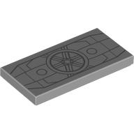 Деталь LEGO Tile 2 x 4 with Grey Airlock print, Светлый сине-серый