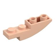 Деталь LEGO Скос изогнутый перевёрнутый 4 x 1, Светлый телесный