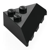 Деталь LEGO Brick Sloped 4 x 4 Corner, Черный