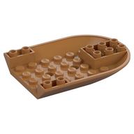 Деталь LEGO Aircraft Fuselage Curved Forward 6 x 8 Bottom, Средне-темный телесный