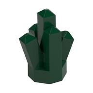 Деталь LEGO Rock 1 x 1 Crystal 5 Point, Темно-зеленый
