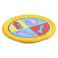 Деталь LEGO Duplo Disk with Brush, Car, Wrench, Kettle print, Желтый