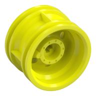 Деталь LEGO Wheel 30.4 x 20 without Pinholes, with Reinforced Rim, Насыщенный желтый