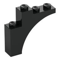 Деталь LEGO Кирпичик-арка 1 x 4 x 3, Черный