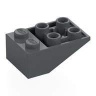 Деталь LEGO Скос перевёрнутый круглый нижний 33° 3 x 2, со штифтом, Темный сине-серый