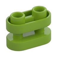 Деталь LEGO Brick Special 1 x 2 Rounded  with Center Bars, Лайм