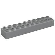 Деталь LEGO Кирпичик Duplo 2 x 10, Светлый сине-серый