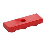 Деталь LEGO Tile Special 1 x 3 Inverted with Center Hole, Красный