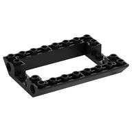 Деталь LEGO Slope Inverted 45° 6 x 8 Double with Pin Holes on Sides, 4 x 6 Cutout, Черный