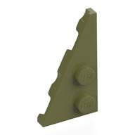 Деталь LEGO Пластина-клин левая 2 x 4 27°, Оливковый