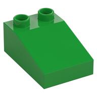 Деталь LEGO Duplo Slope 2 x 3 22deg, Ярко-зеленый