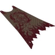Cape, Large for Mech, Tethered with Dark Red print