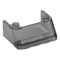 Деталь LEGO Windscreen 3 x 4 x 1 1/3 with 2 Studs on Top, Прозрачный черный