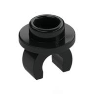 Деталь LEGO Plate Round 1 x 1 with Hollow Stud and Underside Clip, Черный
