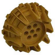 Деталь LEGO Wheel Hard Plastic with Small Cleats and Flanges, Жемчужно-золотой