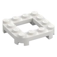 Деталь LEGO Plate Round Corners 4 x 4 x 2/3 Circle with 2 x 2 Cutout, Белый