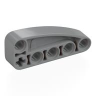 Деталь LEGO Technic Beam 2 x 5 L-Shape with Quarter Ellipse Thick, Светлый сине-серый