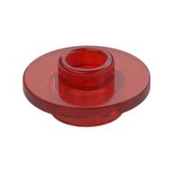 Деталь LEGO Equipment Cup / Teacup Saucer with Recessed Stud on Top [PLAIN], Прозрачный красный