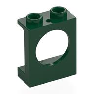 Деталь LEGO Window 1 x 2 x 2 Plane, Round Hole, Темно-зеленый