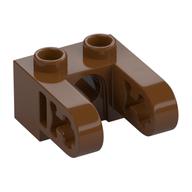 Деталь LEGO Technic Brick 1 x 2 with Hole and Dual Beam Extensions, Красно-коричневый
