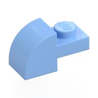 Деталь LEGO Кирпичик изогнутый 1 x 2 x 1, с изогнутым верхом, Ярко-светло-голубой