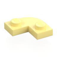 Деталь LEGO Пластина круглая угловая 2 x 2, с вырезом 1 x 1, Ярко-светло-желтый