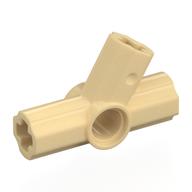Деталь LEGO Technic Axle and Pin Connector Angled Triple - 60°, Песочный