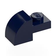 Деталь LEGO Кирпичик изогнутый 1 x 2 x 1, с изогнутым верхом, Темно-синий