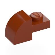 Деталь LEGO Кирпичик изогнутый 1 x 2 x 1, с изогнутым верхом, Темно-оранжевый