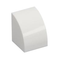 Деталь LEGO Кирпичик изогнутый 1 x 1, Белый