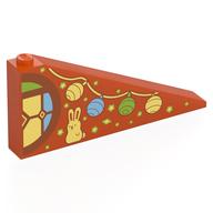 Slope 25° 1 x 8 x 3 with Stars, Garland, Portrait and Half Stained Glass Round Window print