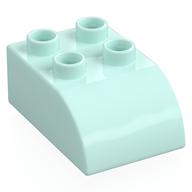Деталь LEGO Кирпичик 2 x 3, с изогнутым верхом, Светлый морской волны