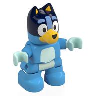 Деталь LEGO Duplo Figure Dog Small with Dark Blue Head, Light Aqua Chest, Hands (Bluey), Средне-голубой