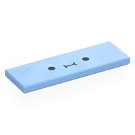 Деталь LEGO Tile 2 x 6 with Face, Tight Mouth print, Ярко-светло-голубой
