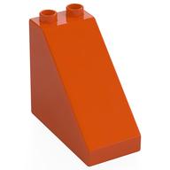 Деталь LEGO Duplo Brick 4 x 2 x 3 Slope 45°, Красно-оранжевый
