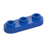 Деталь LEGO Пластина специальная скруглённая 1 x 3, с 3 открытыми штырьками, Голубой