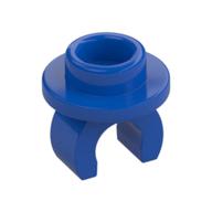Деталь LEGO Plate Round 1 x 1 with Hollow Stud and Underside Clip, Голубой