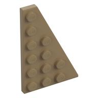 Деталь LEGO Пластина-клин правая 6 x 4, Темно-песочный