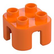 Деталь LEGO Duplo Chair with no Back / Stool, Оранжевый