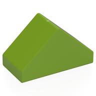 Деталь LEGO ROOF TILE 4X2, DEG. 45, W/O KNOBS, Лайм