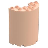 Деталь LEGO Цилиндр половинный 3 x 6 x 6, с вырезом 1 x 2, Светлый телесный