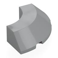 Деталь LEGO Brick Round Corner 4 x 4 x 1 with Bottom Cut Outs [No Studs Flat Top][1/4 Arch], Светлый сине-серый