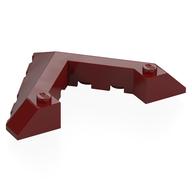 Деталь LEGO ROOF TILE 8X6 45DEG W/CUT, Темно-красный