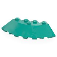 Деталь LEGO Brick Round Corner 6 x 6 with 33° EdgeSlope and Facet Cutout, Темно-бирюзовый