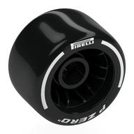 Деталь LEGO Wheel Rim 24 x 14.9 Wide with Black Slick Tyre with Yellow 'PIRELLI' print, Черный