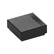 Деталь LEGO Tile 1 x 1 with 15 Silver Dots print, Черный