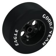Деталь LEGO Wheel Rim 50 with Black Slick Tyre with 'EAGLE', 'GOOD YEAR' print, Черный