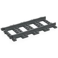 Деталь LEGO Vehicle Track, Train, Plastic (RC Trains) Straight (Updated Version), Темный сине-серый
