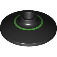 Dish 2 x 2 Inverted [Radar] with Bright Green Inner Circle print